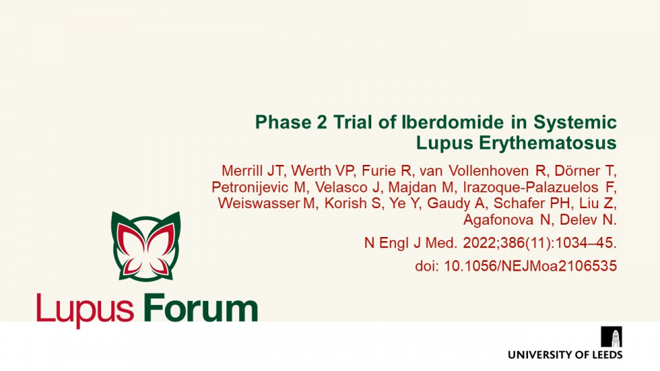 Publication thumbnail: Phase 2 Trial of Iberdomide in Systemic Lupus Erythematosus