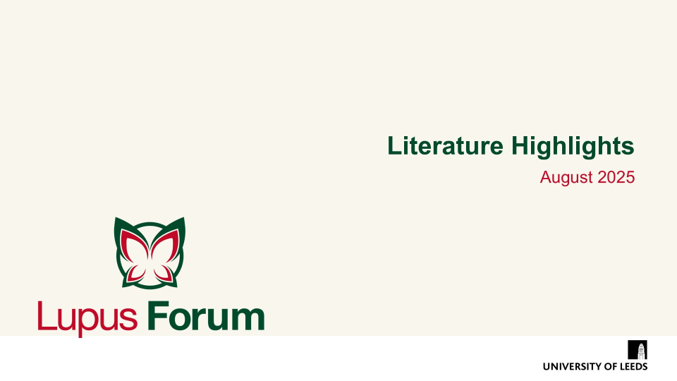 Literature review thumbnail: Literature Highlights - August 2025