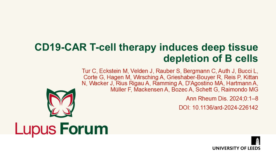 Publication thumbnail: CD19-CAR T-cell therapy induces deep tissue depletion of B cells